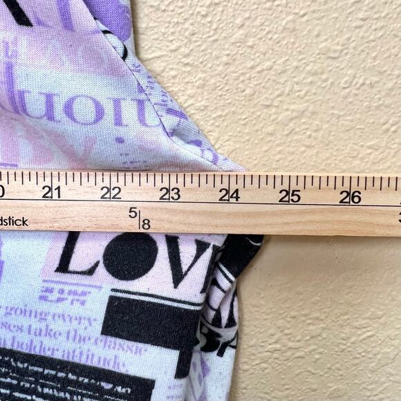 Hearts Collective Newspaper Print Womens Hoodie Sweatshirt XL - Picture 7 of 9